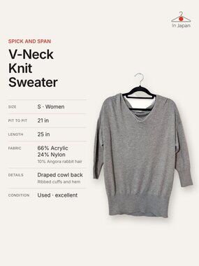 Spick and Span Grey Knit Sweater Small